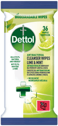 Dettol Antibakteriálne obrúsky na povrchy Limeta a mäta